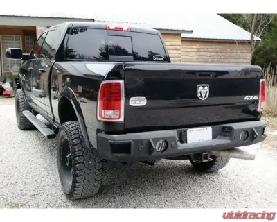Hammerhead Armor RAM Rear Bumper With Sensors For 09-18 RAM 1500-3500 Black Steel - 600-56-0338