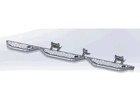 Hammerhead Armor Ford F-150 Running Boards Super Crew 6.5 Foot Bed With Bed Access For 09-14 Ford F-150 Black Steel
