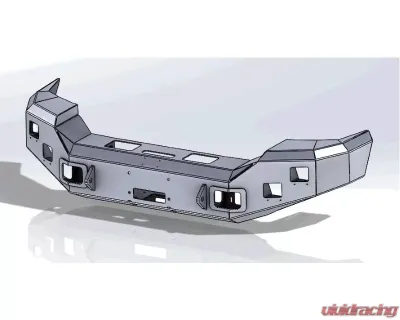 Hammerhead Armor F-250-F-550/Excursion Front Winch Bumper No Brushguard For 05-07 Ford F-250-F-550/Excursion Black Steel - 600-56-0380
