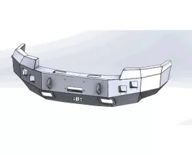 Hammerhead Armor Sierra 1500 Front Winch Bumper No Brushguard For 07-13 Sierra 1500 Black Steel