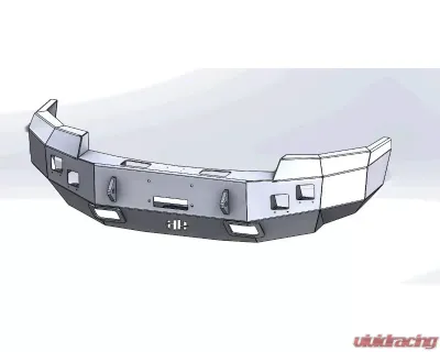 Hammerhead Armor Sierra 1500 Front Winch Bumper No Brushguard For 07-13 Sierra 1500 Black Steel - 600-56-0393
