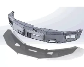 Hammerhead Armor Ford F-150 Front Winch Bumper No Brushguard For 09-14 Ford F-150 Black Steel