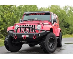 Hammerhead Armor Jeep JK Front Winch Bumper Pre Runner For 07-18 Wrangler JK Black Steel