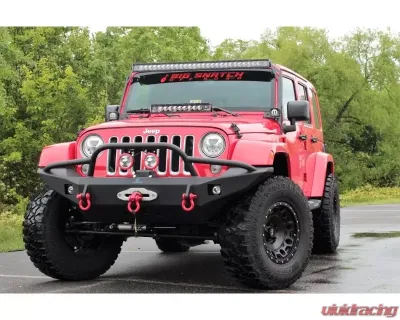Hammerhead Armor Jeep JK Front Winch Bumper Pre Runner For 07-18 Wrangler JK Black Steel - 600-56-0396