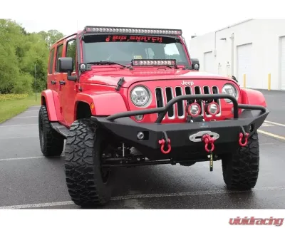 Hammerhead Armor Jeep JK Front Winch Bumper Pre Runner For 07-18 Wrangler JK Black Steel - 600-56-0396