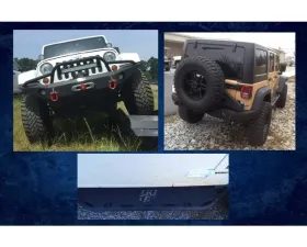 Hammerhead Armor Jeep JK Full Width Bumper Kit Front/Rear Bumper/Spare Tire Carrier/Running Boards For 07-18 Wrangler JK 2 Door Black
