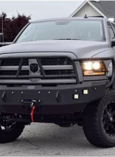 Hammerhead Armor RAM Front Winch Bumper Full Brushguard For 10-18 RAM 2500-5500 Black Steel X-Series                                     - 600-56-0433 - Image 4