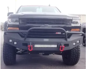 Hammerhead Armor Low Profile Pre-Runner Front Black Bumper (Non-Winch) Chevrolet Silverado 1500 2016-2018