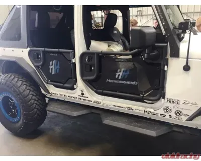 Hammerhead Armor Jeep JK Running Boards For 07-18 Wrangler JK 4 Door X Series Black - 600-56-0441