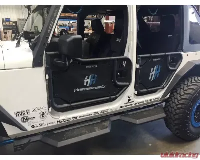 Hammerhead Armor Jeep JK Running Boards For 07-18 Wrangler JK 4 Door X Series Black - 600-56-0441