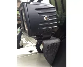 Hammerhead Armor Jeep JK A-Pillar Pod Light Mounts For 07-18 Wrangler JK Black Steel