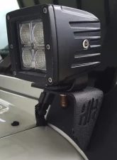 Hammerhead Armor Jeep JK A-Pillar Pod Light Mounts For 07-18 Wrangler JK Black Steel                                     - 600-56-0456 - Image 2