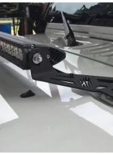 Hammerhead Armor Jeep JK 20 Inch Light Bar Hood Mounts For 07-18 Wrangler JK Black Steel                                     - 600-56-0461 - Image 2