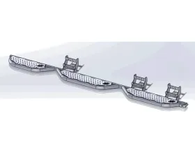 Hammerhead Armor F-150 Running Boards For 15-18 F-150 Super Crew 6.5 Foot Bed Ford F-250-F-550 Crew Cab 6.75 Foot Bed With Bed Access Black Steel