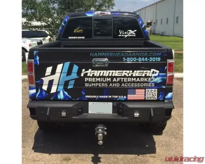 Hammerhead Armor F-150 Raptor Rear Bumper With Sensors Flush Mount Eco-Boost For 06-14 F-150 Raptor Black Steel - 600-56-0477