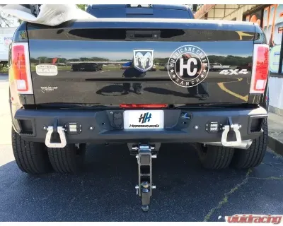 Hammerhead Armor RAM Rear Bumper Flush Mount With Sensors For 09-18 RAM 1500-3500 Black Steel - 600-56-0478