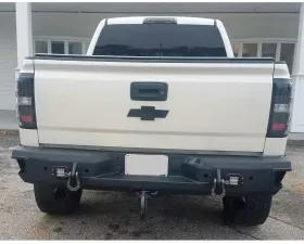 Hammerhead Armor Silverado/Sierra Rear Bumper With Sensors Flush Mount For 14-18 Silverado/Sierra 1500 Black