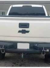 Hammerhead Armor Silverado/Sierra Rear Bumper With Sensors Flush Mount For 14-18 Silverado/Sierra 1500 Black                                     - 600-56-0481 - Image 3