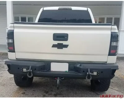 Hammerhead Armor Silverado/Sierra Rear Bumper With Sensors Flush Mount For 14-18 Silverado/Sierra 1500 Black - 600-56-0481