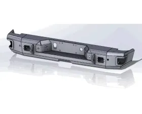 Hammerhead Armor Silverado/Sierra Rear Bumper With Sensors Flush Mount For 15-18 Silverado/Sierra 2500-3500 Black Steel