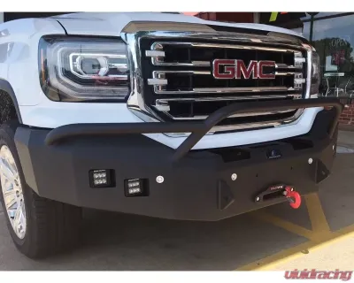 Hammerhead Armor Sierra Front Winch Bumper Pre Runner For 16-18 Sierra 1500 Black Steel - 600-56-0488