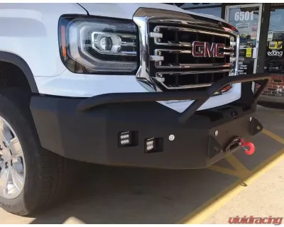 Hammerhead Armor Sierra Front Winch Bumper Pre Runner For 16-18 Sierra 1500 Black Steel - 600-56-0488