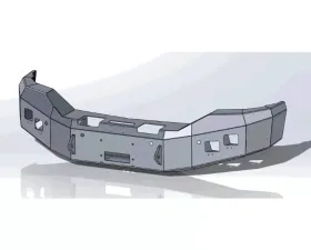 Hammerhead Armor Sierra Front Winch Bumper No Brushguard For 16-18 Sierra 1500 Black Steel