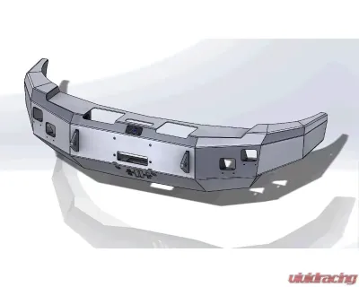 Hammerhead Armor RAM Front Winch Bumper No Brushguard For 10-18 RAM 2500-5500 Black Steel - 600-56-0493