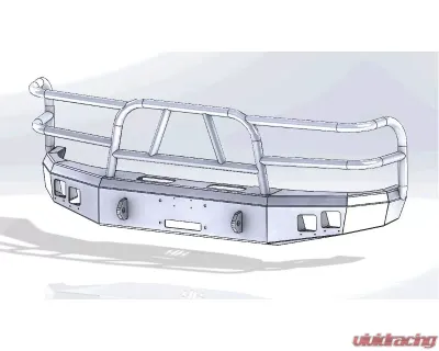 Hammerhead Armor F-150-450/Bronco Front Winch Bumper X-Series Full Brushguard 92-96 F-150/Bronco 92-98 F250-F-450 With Fog Light Mounts - 600-56-0500