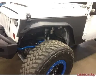 Hammerhead Armor Jeep JK Replacement Front Flares For 07-18 Wrangler JK Black Steel - 600-56-0508