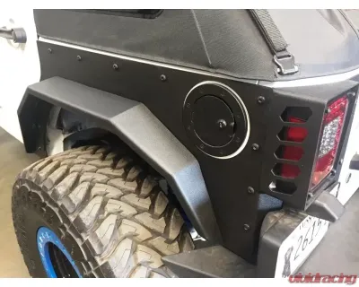 Hammerhead Armor Jeep JK Replacement Rear Flares For 07-18 Wrangler JK Black Steel - 600-56-0513