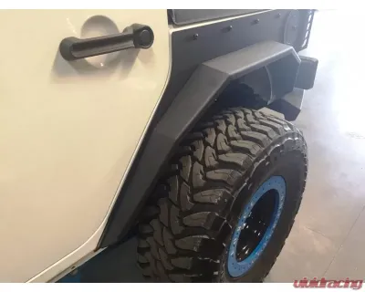 Hammerhead Armor Jeep JK Replacement Rear Flares For 07-18 Wrangler JK Black Steel - 600-56-0513