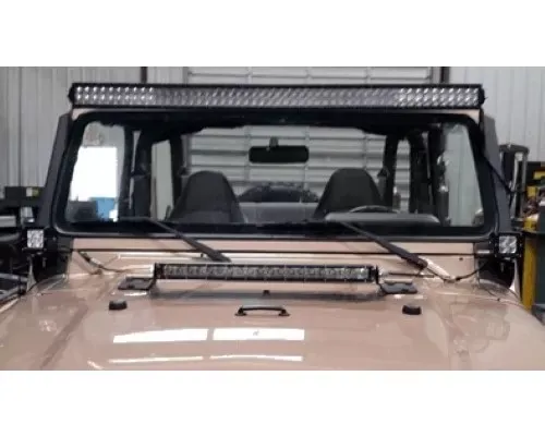 Hammerhead Armor Jeep TJ A-Pillar Pod Light Mounts For 97-06 Wrangler TJ Black Steel - 600-56-0520
