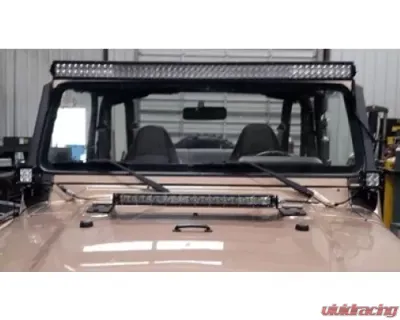 Hammerhead Armor Jeep TJ A-Pillar Pod Light Mounts For 97-06 Wrangler TJ Black Steel - 600-56-0520