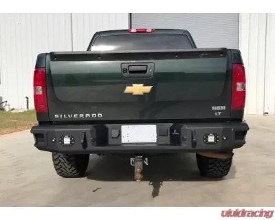 Hammerhead Armor Silverado/Sierra Rear Bumper With Sensors Flush Mount For 07-13 Silverado/Sierra 1500 Black Steel - 600-56-0523