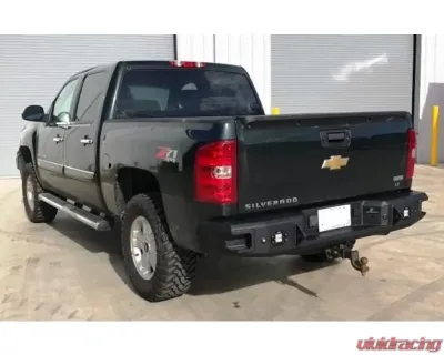 Hammerhead Armor Silverado/Sierra Rear Bumper With Sensors Flush Mount For 07-13 Silverado/Sierra 1500 Black Steel - 600-56-0523