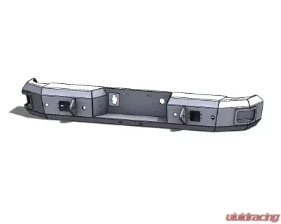 Hammerhead Armor Silverado/Sierra Rear Bumper With Sensors Flush Mount For 11-14 Silverado/Sierra 2500-3500 Black Steel - 600-56-0533