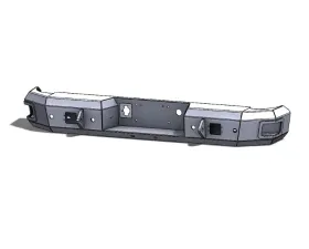 Hammerhead Armor Silverado/Sierra Rear Bumper With Sensors Flush Mount For 07-10 Silverado/Sierra 2500-3500 Black Steel