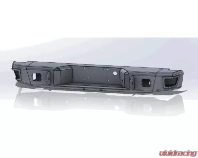 Hammerhead Armor Silverado/Sierra Rear Bumper Flush Mount For 01-07 Silverado/Sierra Black Steel - 600-56-0536
