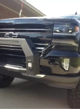 Hammerhead Armor Silverado/Sierra Bumper Bull Bar For 14-18 Silverado/Sierra 1500 Wrinkle Black With Flush Mount Led Lights                                     - 600-56-0541 - Image 5