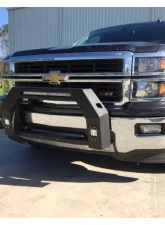 Hammerhead Armor Silverado/Sierra Bumper Bull Bar For 14-18 Silverado/Sierra 1500 Wrinkle Black With Flush Mount Led Lights                                     - 600-56-0541 - Image 5