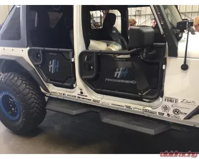 Hammerhead Armor Jeep JK Half Doors Front Trail Door Set For 07-18 Wrangler JK Black Steel - 600-56-0544