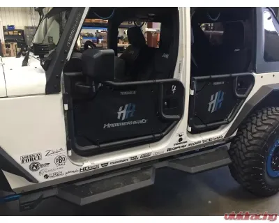 Hammerhead Armor Jeep JK Half Doors Front Trail Door Set For 07-18 Wrangler JK Black Steel - 600-56-0544