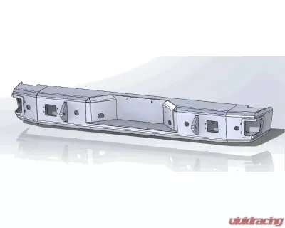 Hammerhead Armor Titan Rear Bumper Flush Mount With Sensors For 04-09 Nissan Titan Black Steel - 600-56-0552