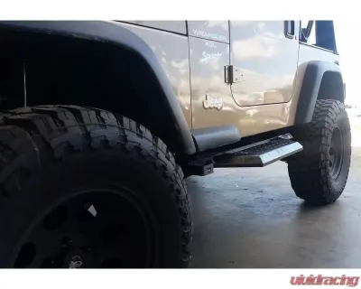Hammerhead Armor Jeep TJ Running Boards For 97-06 Wrangler TJ 2 Door Black Steel - 600-56-0563
