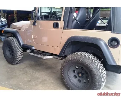 Hammerhead Armor Jeep TJ Running Boards For 97-06 Wrangler TJ 2 Door Black Steel - 600-56-0563