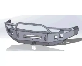 Hammerhead Armor Low Profile Pre-Runner Front Black Bumper (Non-Winch) Chevrolet Silverado 2500 | 3500 2007-2010