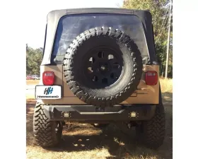 Hammerhead Armor Jeep TJ Rear Bumper Flush Mount For 97-06 Wrangler TJ Black Steel