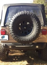 Hammerhead Armor Jeep TJ Rear Bumper Flush Mount For 97-06 Wrangler TJ Black Steel                                     - 600-56-0576 - Image 2