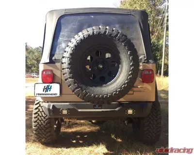 Hammerhead Armor Jeep TJ Rear Bumper Flush Mount For 97-06 Wrangler TJ Black Steel - 600-56-0576